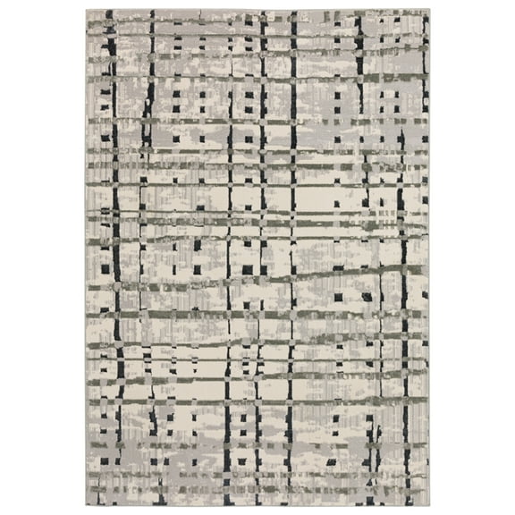 Dalyn Karma Area Rug KM4 Km4 Grey Grey Lines Banded 1' 8" x 2' 6" Rectangle