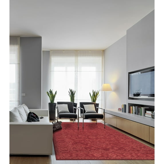 Dalyn Korba Area Rug KB4 Kb4 Red Red Scrolls Petals 8' x 10' Rectangle