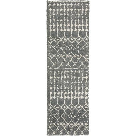 Dalyn Marquee Area Rug MQ2 Mq2 Metal Metal Banded Blocks 2' 3" x7' 5" Rectangle