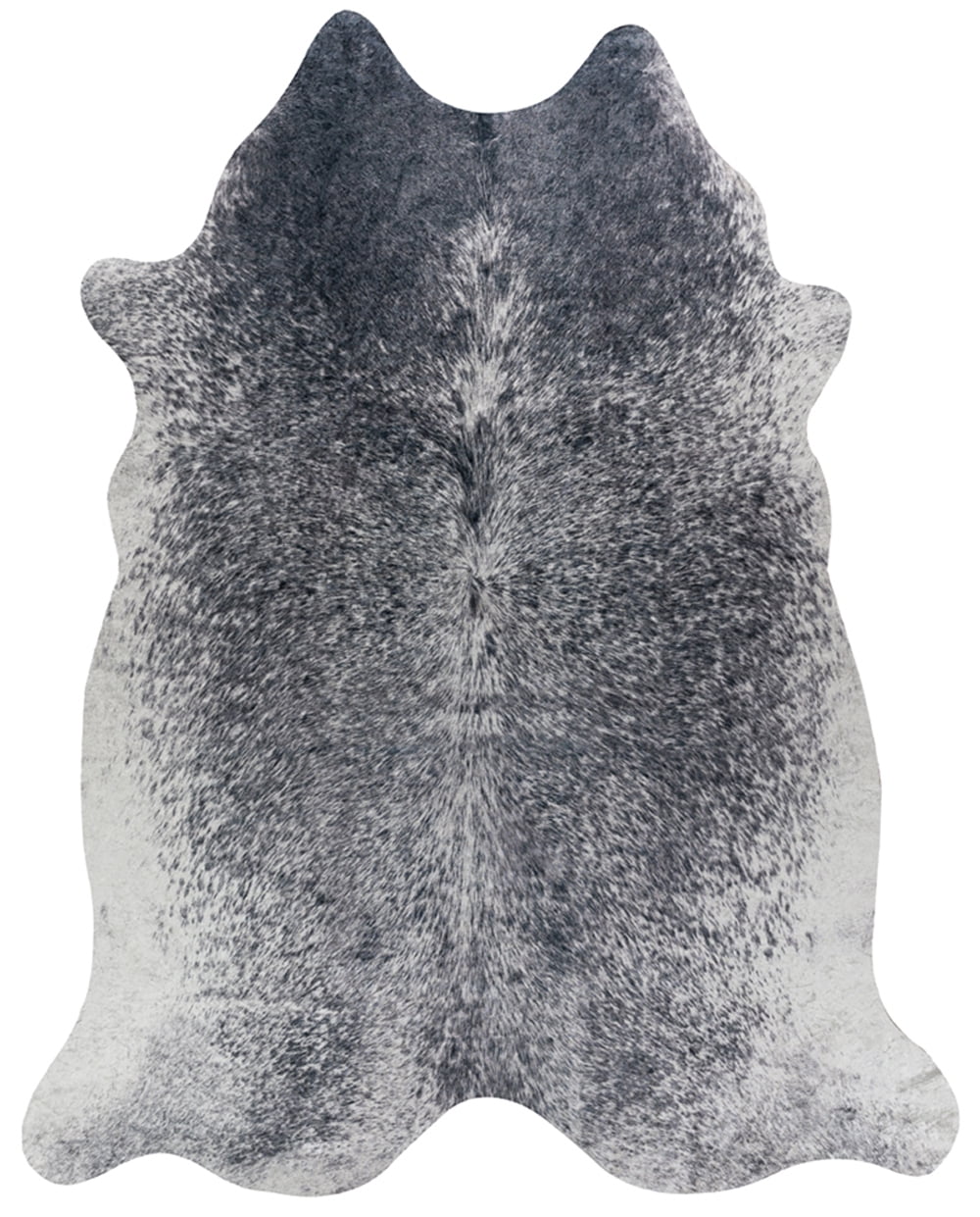 Gray and Ivory Faux Cowhide Animal Print Rug 8' x 10'