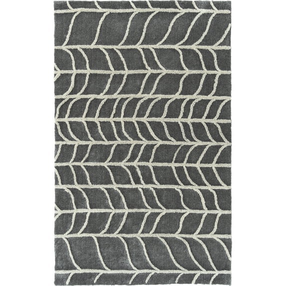 Dalyn Pesario Area Rug PE2 Pe2 Pewter Pewter Curves Lines 8' x 10' Rectangle