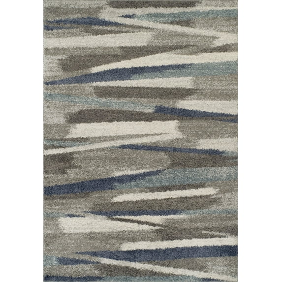 Dalyn Rocco Shag Area Rug RC7 Rc7 Multi Multi Gradient Lines 5' 1" x 7' 5" Rectangle