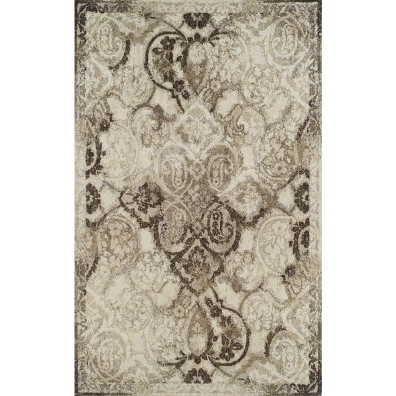 Dalyn Antigua Area Rug AN10 An10 Mocha Mocha Leaves Curves 3' 3" x 5' 3" Rectangle