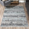 thumbnail image 1 of Addison Blair Distressed Stripe Blue 4'11"X7' Area Rug, 1 of 3