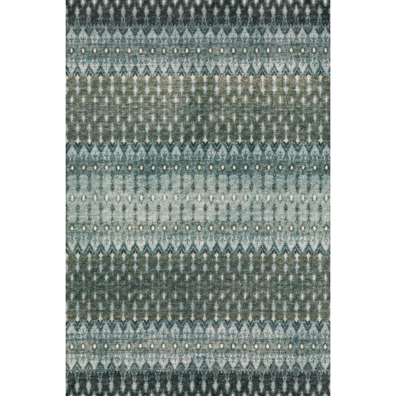 Dalyn Brisbane Area Rug BR1 Br1 Mineral Blue Mineral Blue Rows Lines 5' x 7' 6" Rectangle
