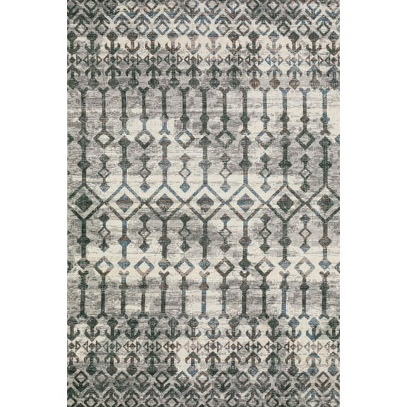Dalyn Brisbane Area Rug BR8 Br8 Silver Silver Petals Faded 8' x 10' Rectangle