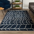 thumbnail image 1 of Addison Rugs Calabar 8' x 10' Tread Pattern Fabric Area Rug in Marlin Blue, 1 of 8