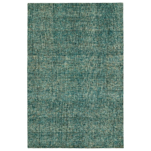 Dalyn Calisa Area Rugs - CS5 Contemporary Turquoise Monochrome Mottled Single-Color Wool Rug
