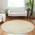thumbnail image 1 of Addison Rugs Chantille Indoor/Outdoor Contemporary Art Deco Gold Washable Round Rug, 8' x 8', 1 of 6