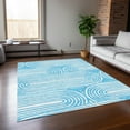 thumbnail image 1 of Addison Rugs Chantille Indoor/Outdoor Contemporary Art Deco Teal Washable Rectangle Rug, 3' x 5', 1 of 5