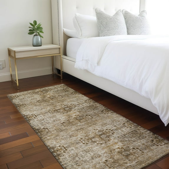 Addison Rugs Chantille Indoor/Outdoor Transitional Organic Taupe Washable Runner Rug, 2'3" x 7'6"