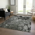 thumbnail image 1 of Addison Rugs Machine Washable Indoor/ Outdoor Modern Floral Chantille Rug 5' x 7'6" - Gray, 1 of 5
