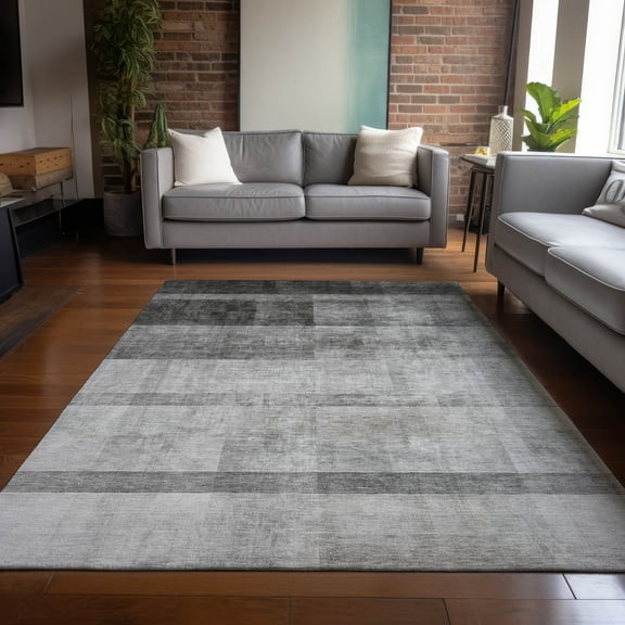 Addison Rugs Chantille Indoor/Outdoor Transitional Casual Gray Washable Rectangle Rug, 3' x 5'