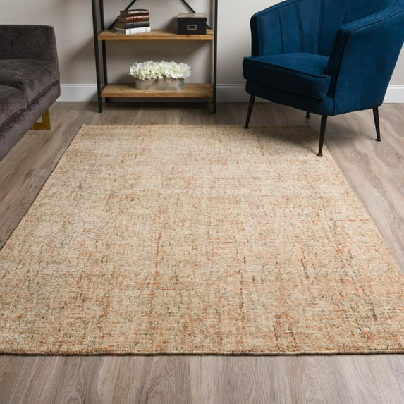 Addison Rugs Eastman 9' x 13' Variegated Solid Wool Area Rug in Earth Orange
