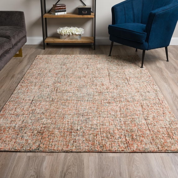 Addison Rugs Eastman 8' x 10' Variegated Solid Wool Area Rug in Rust Red
