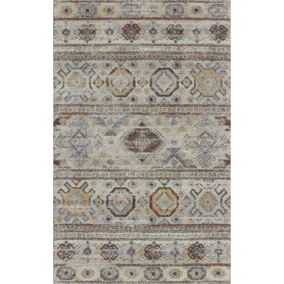 Dalyn Fresca Area Rug FC1 Fc1 Putty Putty Rows Diamonds 5' 3" x 7' 7" Rectangle
