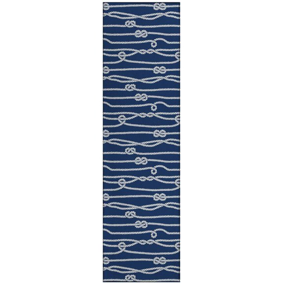 Dalyn Rug Company & Addison Rugs Indoor/Outdoor Harbor HA7 Navy Washable 2'3" x 7'6" Runner Rug