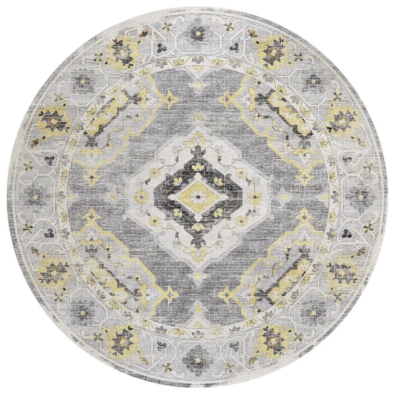 Dalyn Rug Company & Addison Rugs Indoor/Outdoor Marbella MB1 Grey Washable 8' x 8' Round Rug