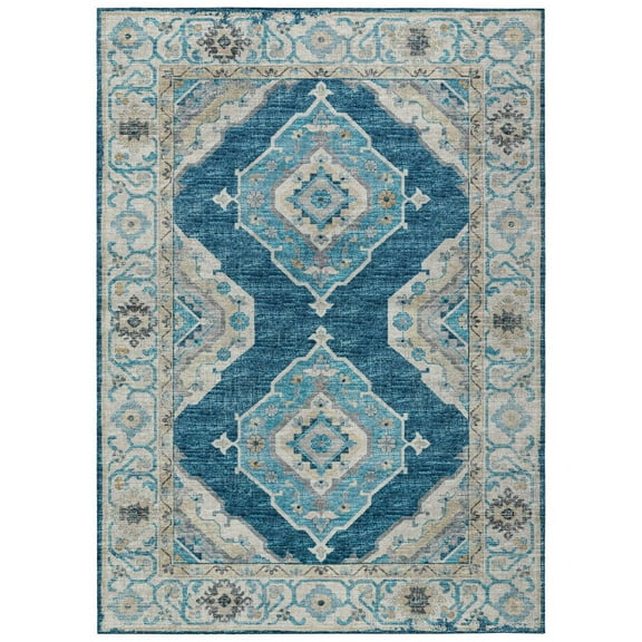 Dalyn Rug Company & Addison Rugs Indoor/Outdoor Marbella MB1 Indigo Washable 5' x 7'6" Rug