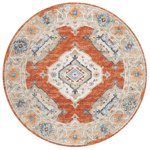 Dalyn Rug Company & Addison Rugs Indoor/Outdoor Marbella MB1 Spice Washable 8' x 8' Round Rug