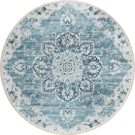 Dalyn Rug Company & Addison Rugs Indoor/Outdoor Marbella MB3 Denim Washable 10' x 10' Round Rug