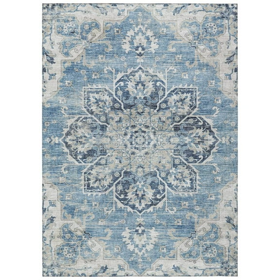 Dalyn Rug Company & Addison Rugs Indoor/Outdoor Marbella MB3 Denim Washable 8' x 10' Rug