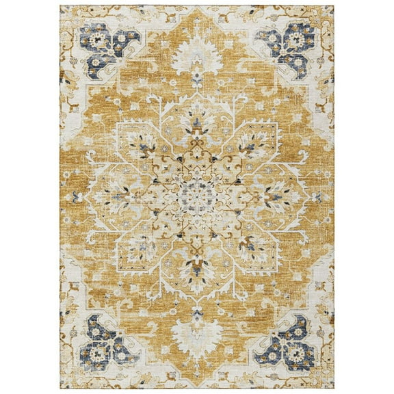 Dalyn Rug Company & Addison Rugs Indoor/Outdoor Marbella MB3 Gold Washable 5' x 7'6" Rug