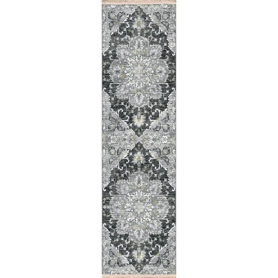 Marbella MB3 Black Traditional Rug 2' 3" X 10'