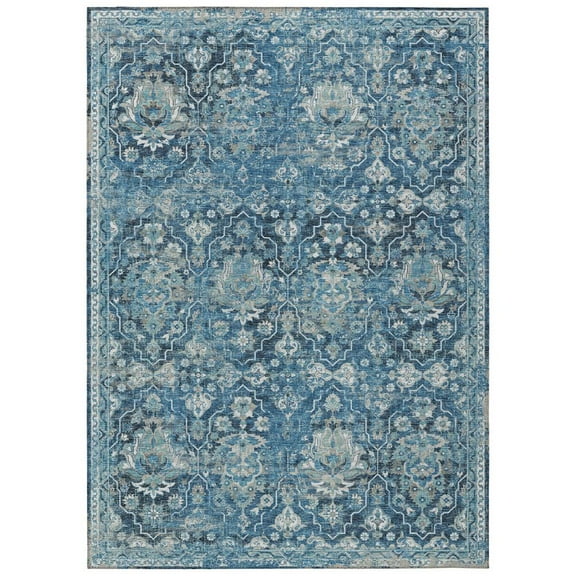 Dalyn Rug Company & Addison Rugs Indoor/Outdoor Marbella MB4 Navy Washable 8' x 10' Rug