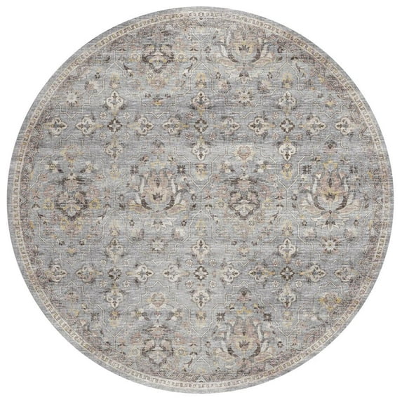 Dalyn Marbella Area Rug MB4 Mb4 Silver Silver 8' x 8' Round