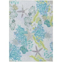 Dalyn Rug Company & Addison Rugs Indoor/Outdoor Seabreeze SZ1 Silver Washable 5' x 7'6" Rug