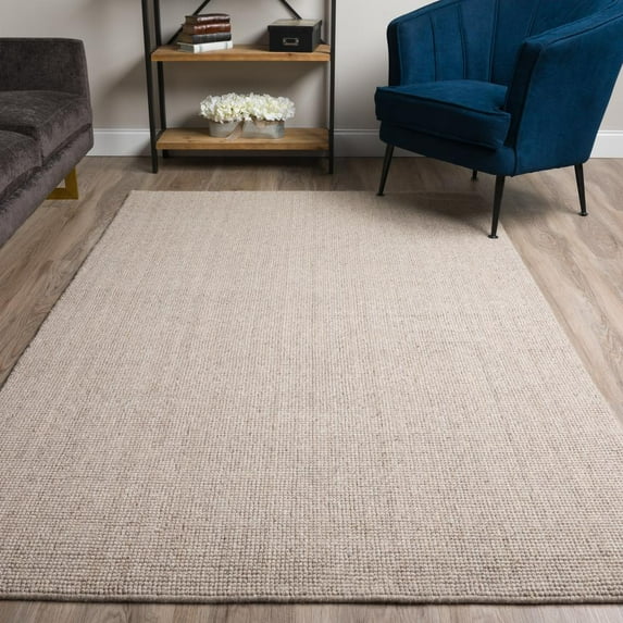 Addison Rugs Jaxon 5' x 8' Rectangle Transitional Wool Area Rug in Fog Brown