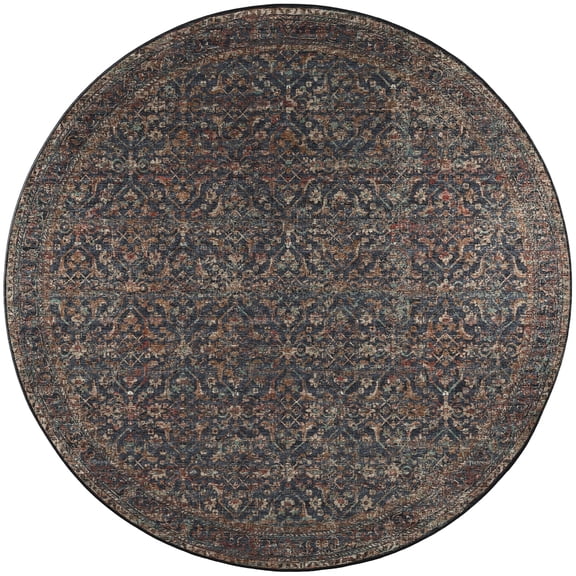 Dalyn Jericho Area Rug JC10-Midnight JC10MN6RO Midnight, 6' x 6'