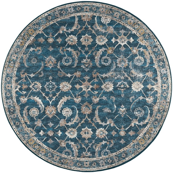 Dalyn Jericho Area Rug JC4-Navy JC4NA4RO Navy, 4' x 4'
