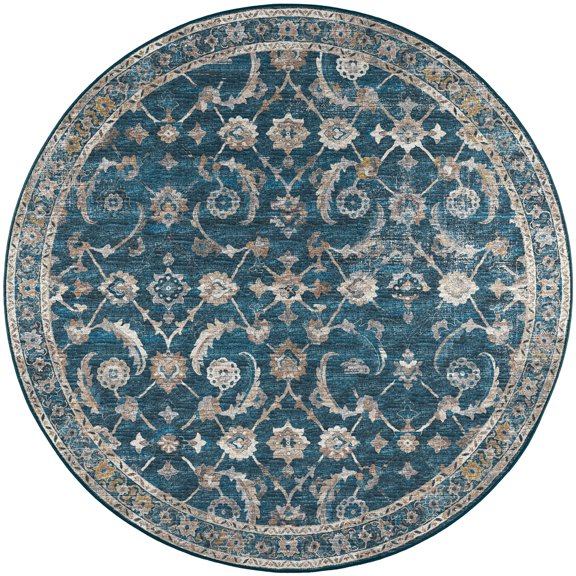 Dalyn Jericho Area Rug JC4-Navy JC4NA6RO Navy, 6' x 6'