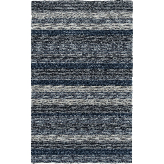 Dalyn Joplin Area Rug JP1 Jp1 Indigo Indigo Layered Banded 5' x 7' 6" Rectangle