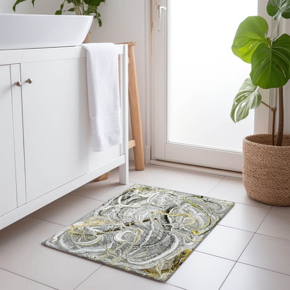 Addison Rugs Mayfield Washable Contemporary Abstract Cyclone Rectangle Rug, 1'8" x 2'6"