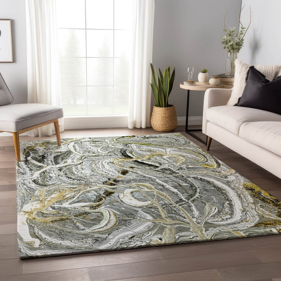 Addison Rugs Mayfield Washable Contemporary Abstract Cyclone Rectangle Rug, 8' x 10'