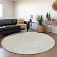 thumbnail image 1 of Addison Rugs Mayfield Washable Transitional Chain Links, Geo Linen Round Rug, 8' x 8', 1 of 5