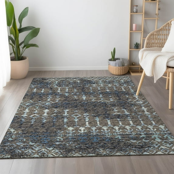 Addison Rugs Mayfield Washable Transitional Tribal, Boho Mink Rectangle Rug, 8' x 10'