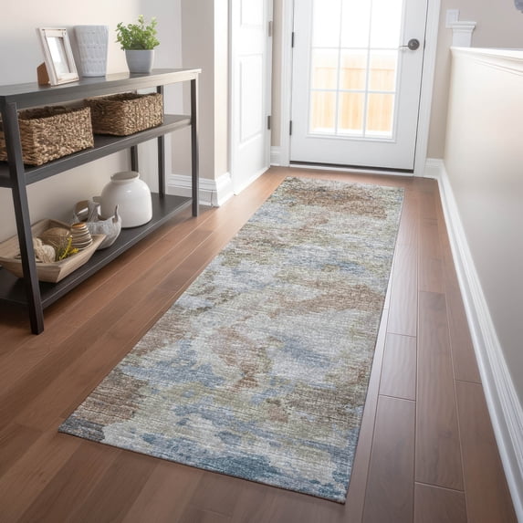 Addison Rugs Mayfield Washable Transitional Soft Abstract Moody Runner Rug, 2'3" x 7'6"