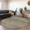 thumbnail image 1 of Addison Rugs Mayfield Washable Transitional Horizontal Bars Multi Round Rug, 8' x 8', 1 of 5