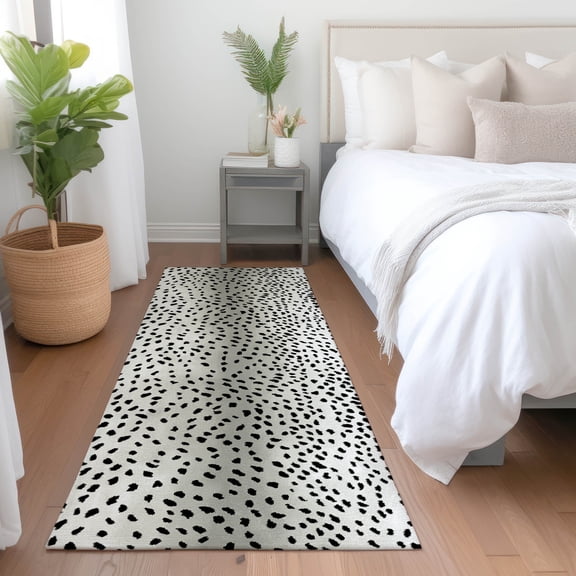 Addison Rugs Mayfield Washable Animal Skin Pattern Antelope Pearl Runner Rug, 2'3" x 7'6"