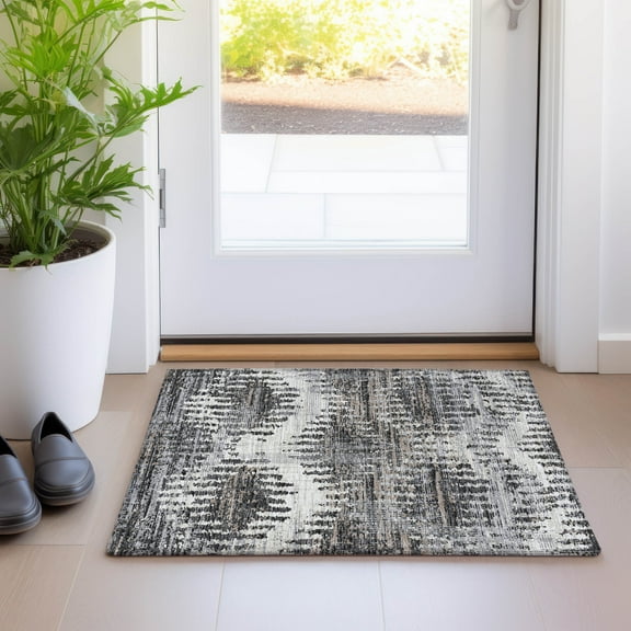 Addison Rugs Mayfield Washable Transitional Abstract Chevron Shadow Rectangle Rug, 1'8" x 2'6"