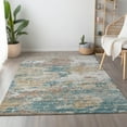 thumbnail image 1 of Addison Rugs Mayfield Washable Transitional Soft Abstract Teal Rectangle Rug, 3' x 5', 1 of 6