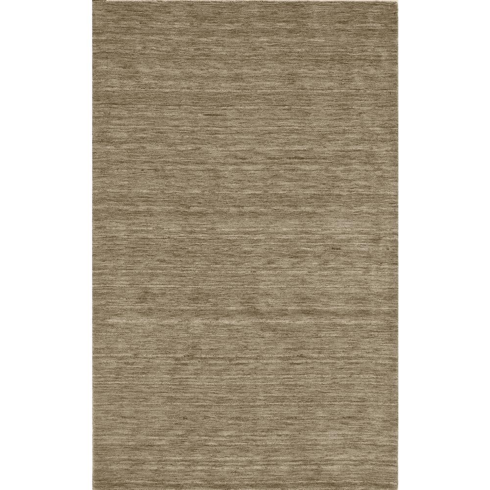 Taupe Hand Loomed Wool and Synthetic 8' x 10' Area Rug