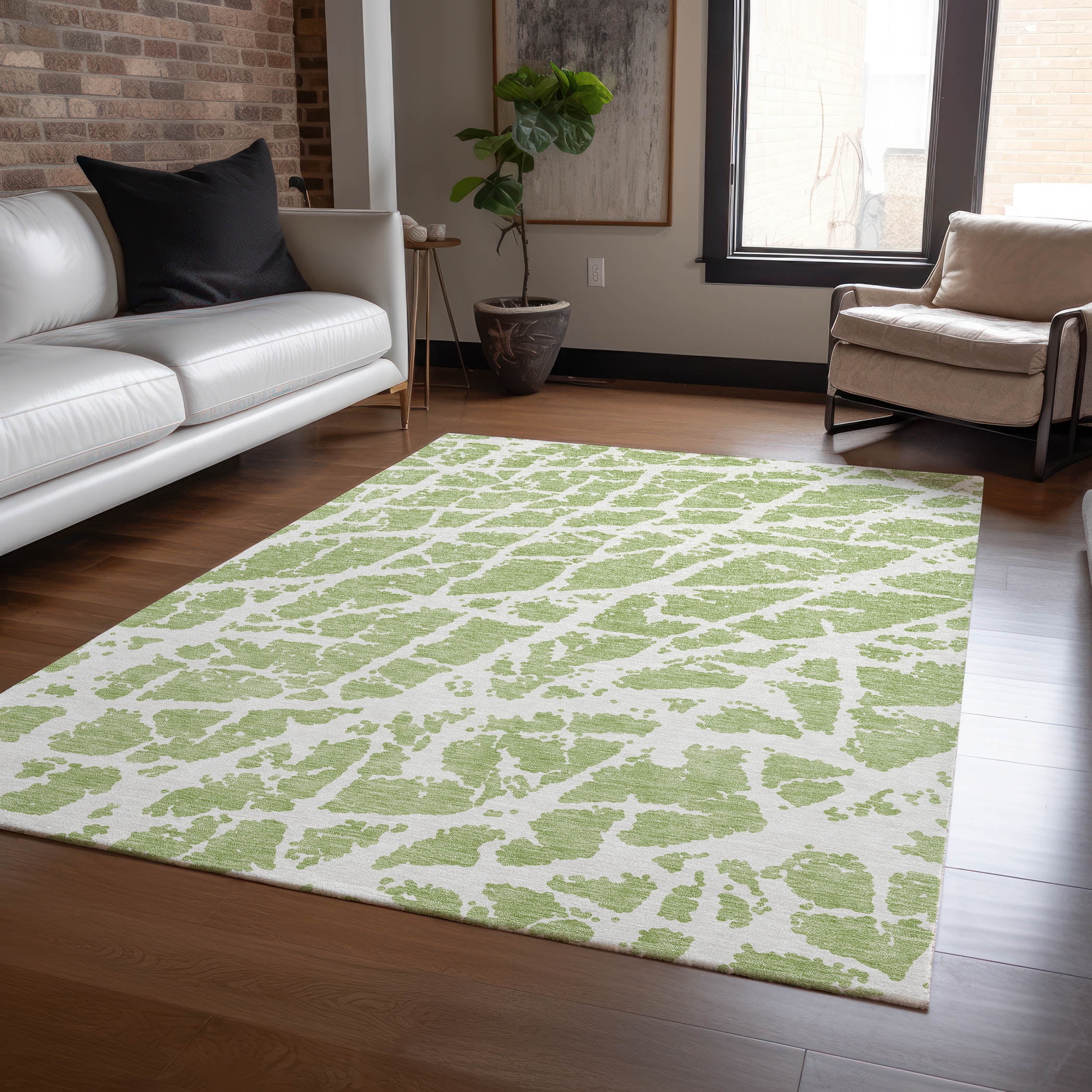 Addison Rugs Chantille Indoor/Outdoor Transitional Organic Aloe Washable Rectangle Rug, 3' x 5'