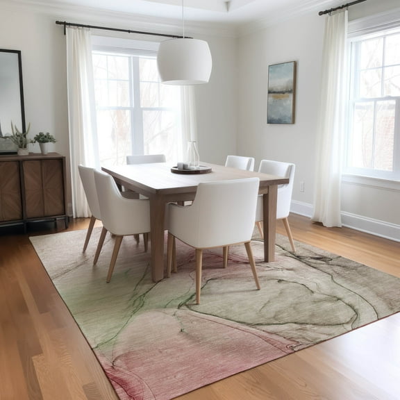 Addison Rugs Chantille Indoor/Outdoor Transitional Watercolors Blush Washable Rectangle Rug, 2'6" x 3'10"