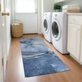 thumbnail image 1 of Addison Rugs Machine Washable Indoor/ Outdoor Abstract Chantille Rug Navy - 2'3" x 7'6", 1 of 5