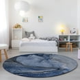 thumbnail image 1 of Addison Rugs Chantille Indoor/Outdoor Transitional Watercolors Navy Washable Round Rug, 8' x 8', 1 of 5